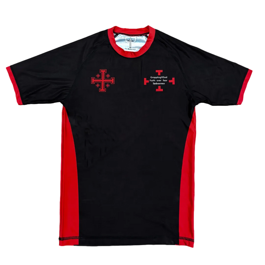 “FAITH” NO GI Rashguard-Red