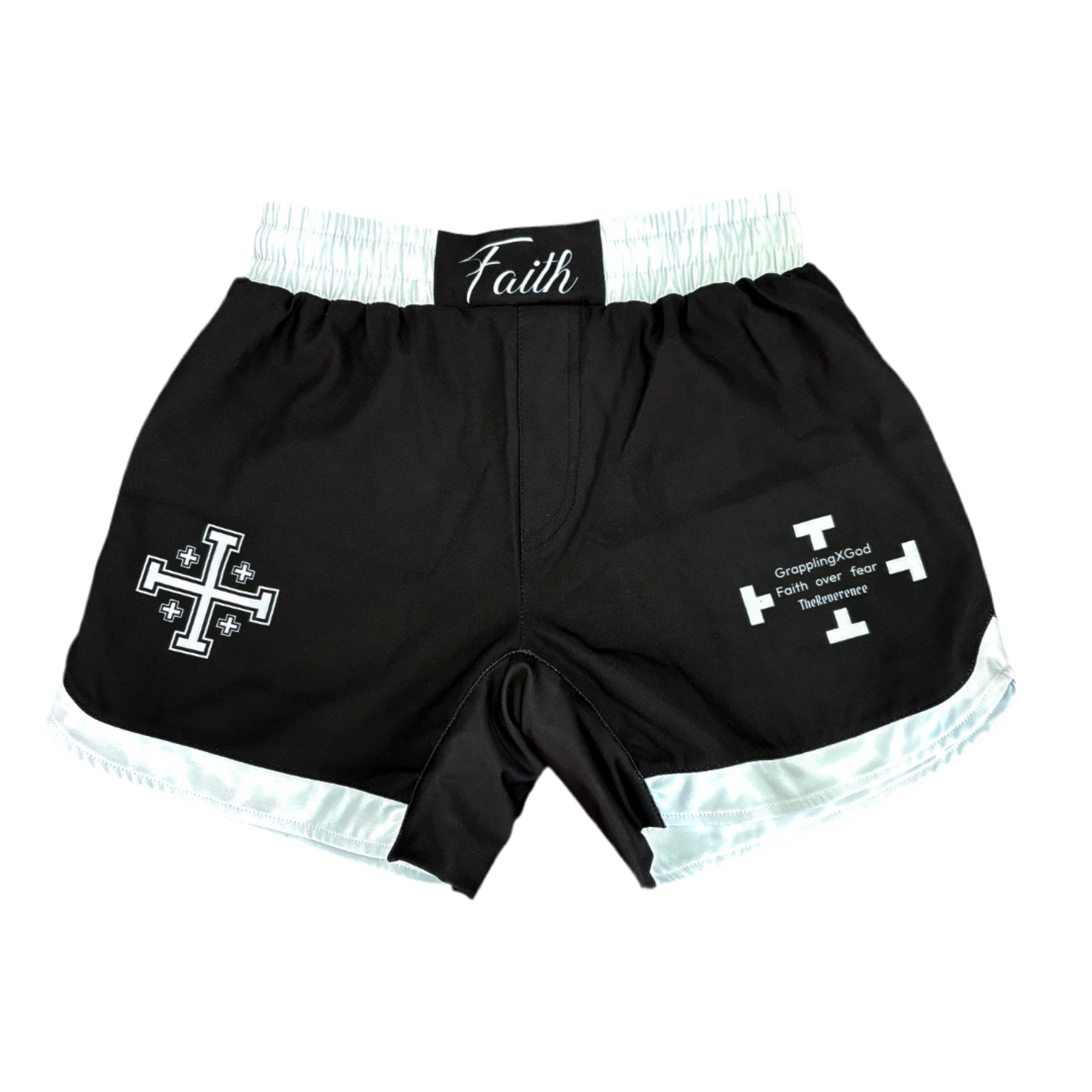 “FAITH” NO GI Shorts-White