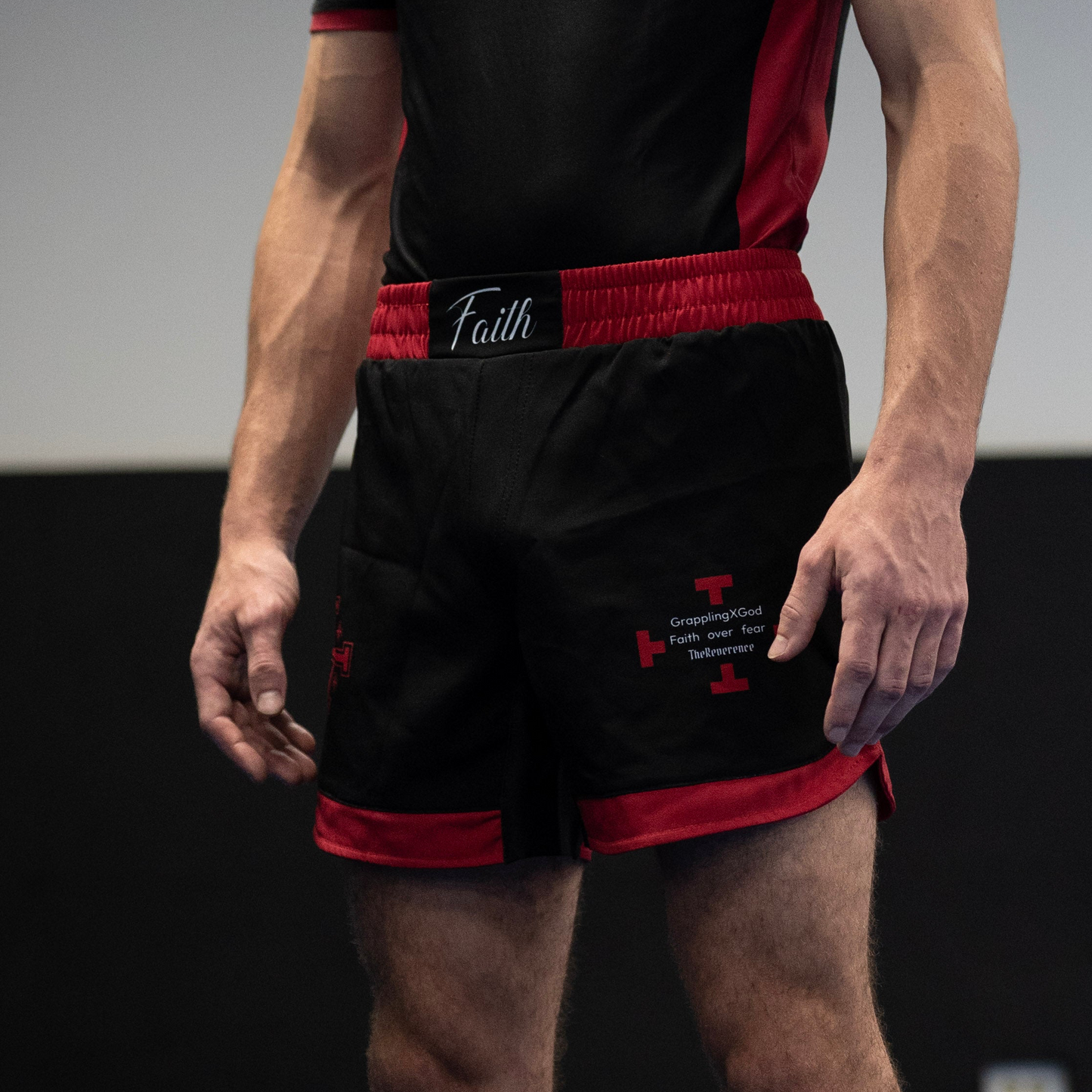 “FAITH” NO GI Shorts-Red