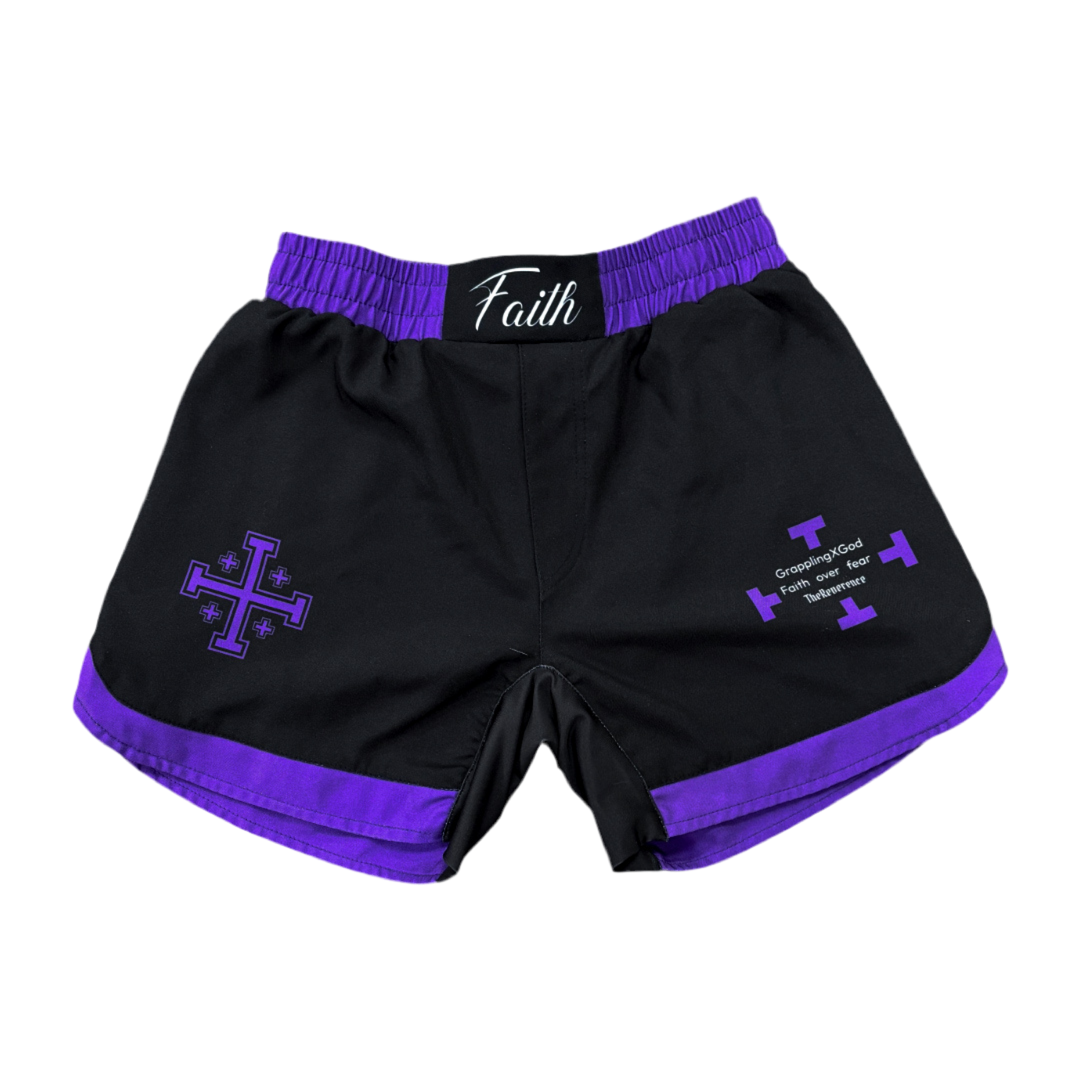 “FAITH” NO GI Shorts-Purple