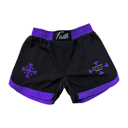 “FAITH” NO GI Shorts-Purple