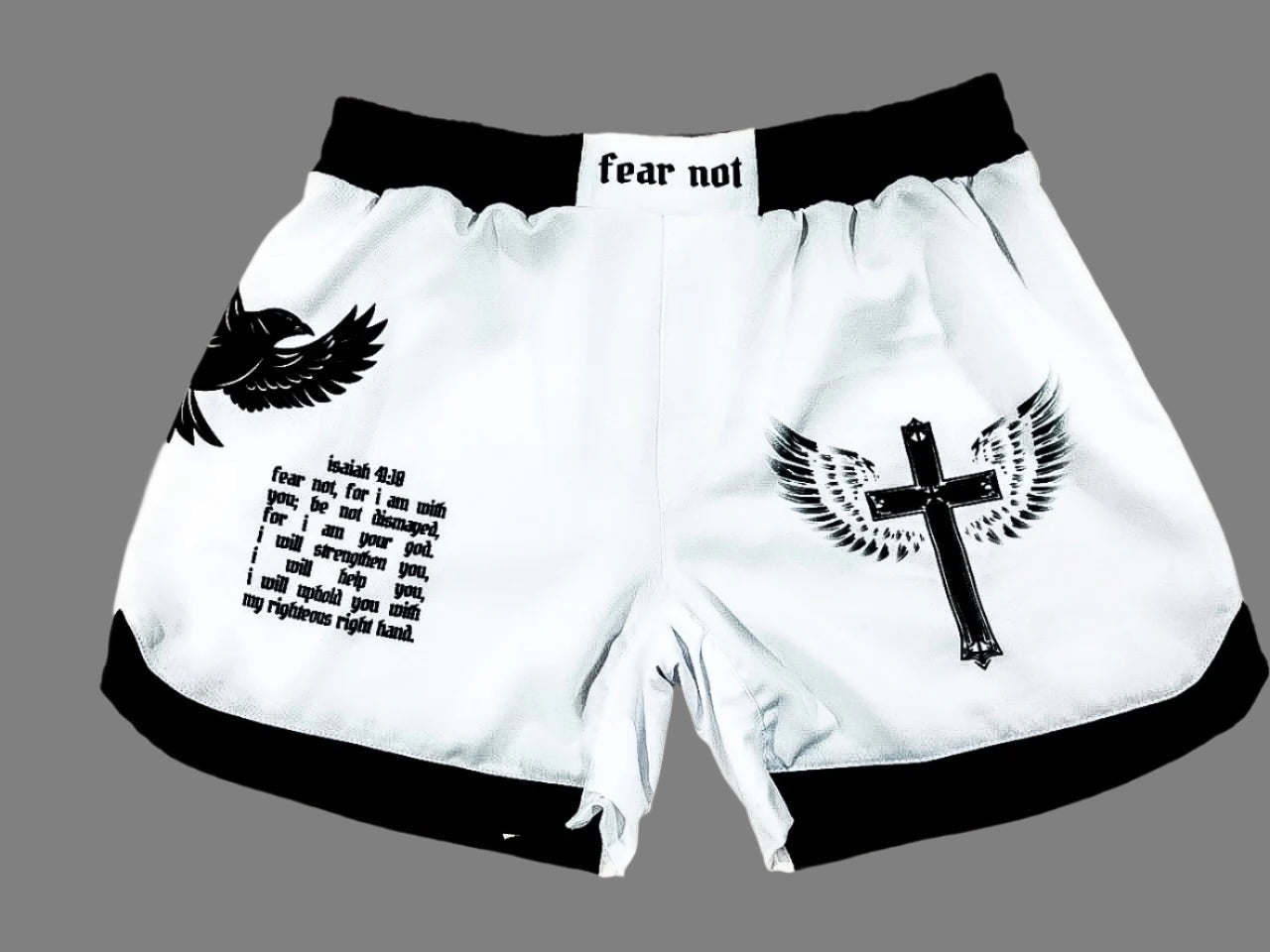 "Fear Not" Shorts- White